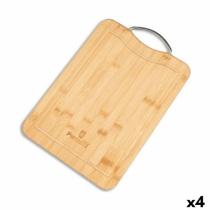 Masă de tăiat Percutti Percutti 32,5 x 25 x 1,5 cm Maro Argintiu Bambus (4 Unități)