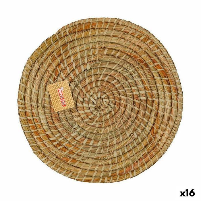 Suport Protecție pentru Masă Privilege Korne Maro răchită Ø 35 cm (16 Unități)
