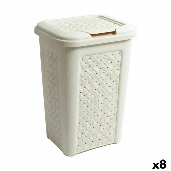 Coș de gunoi pentru hârtie Tontarelli Arianna Alb 10 L (8 Unități)
