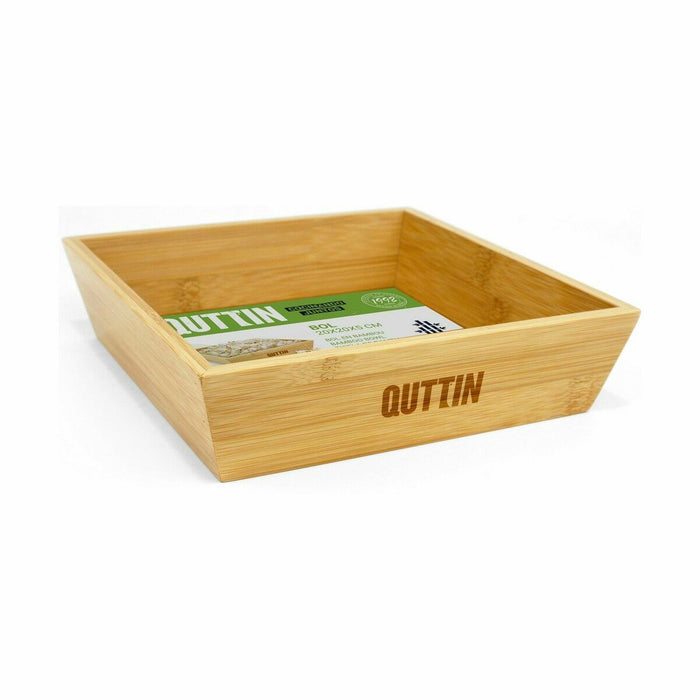 Castron Quttin Maro Bambus 20 x 20 x 5 cm (12 Unități)
