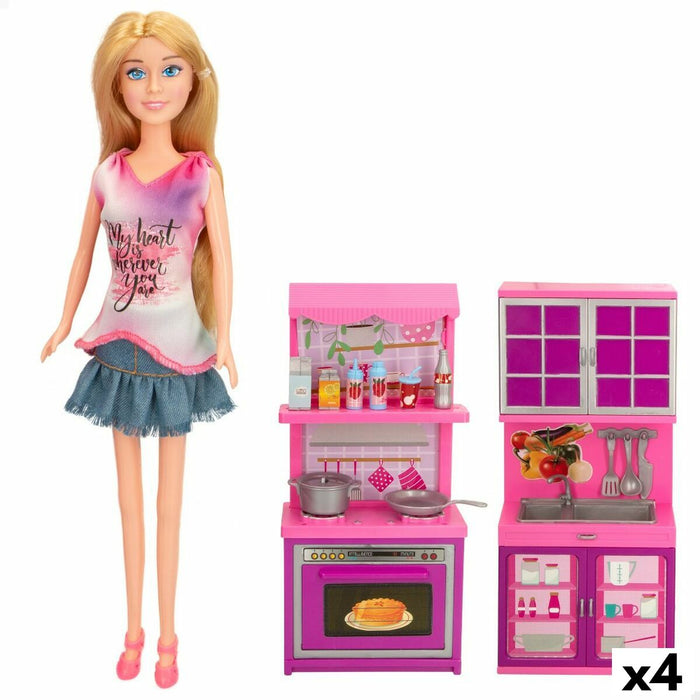 Păpușă Colorbaby Isabella Chef 10 x 30 x 4 cm Bucătărie (4 Unități)