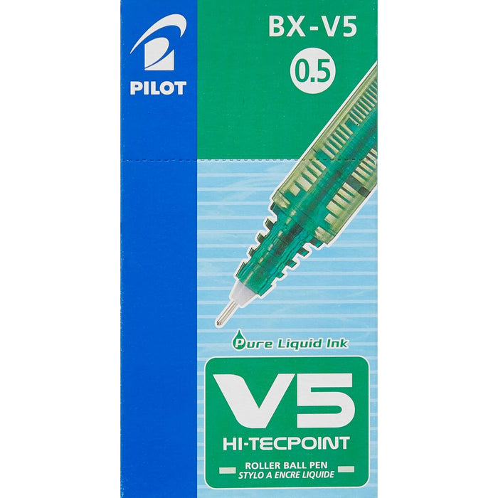 Stilou cu cerneală lichidă Pilot V-5 Hi-Tecpoint Verde 0,3 mm (12 Unități)