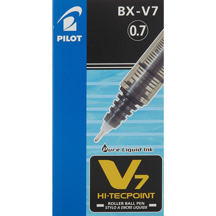 Stilou cu cerneală lichidă Pilot V-7 Hi-Tecpoint Negru 0,5 mm (12 Unități)