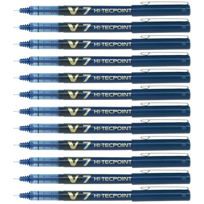 Stilou cu cerneală lichidă Pilot V-7 Hi-Tecpoint Albastru 0,5 mm (12 Unități)