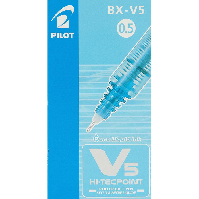 Stilou cu cerneală lichidă Pilot V-5 Hi-Tecpoint Albastru deschis 0,3 mm (12 Unități)