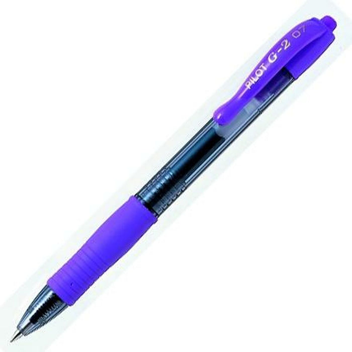 Pix cu gel Pilot G-2 Violet 0,7 mm (12 Unități)