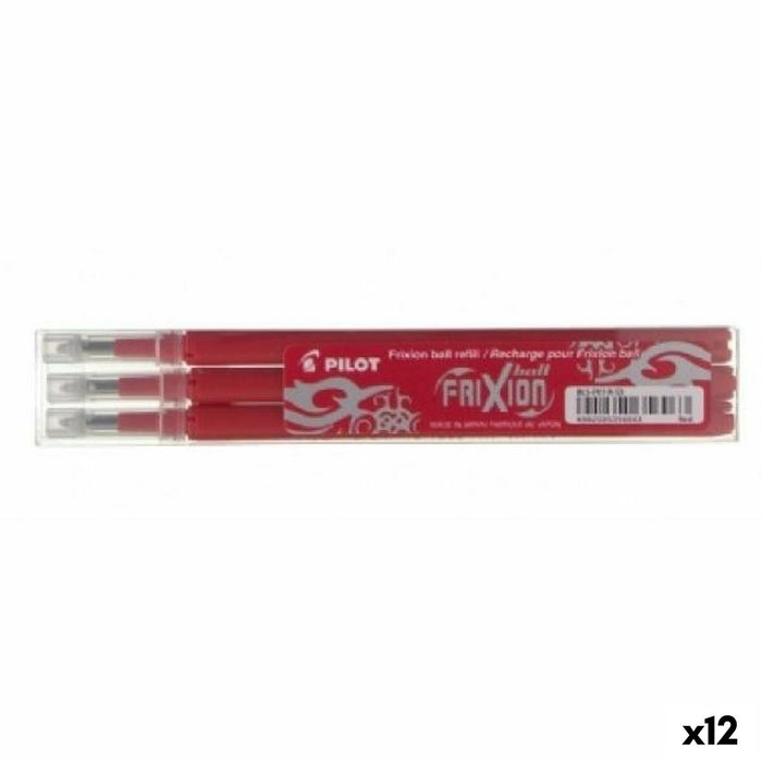 Set de reumplere Pilot Frixion 0,7 Stilou 3 Piese Roșu (12 Unități)