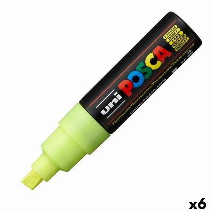 Marker POSCA PC-8K Fluor Galben (6 Unități)