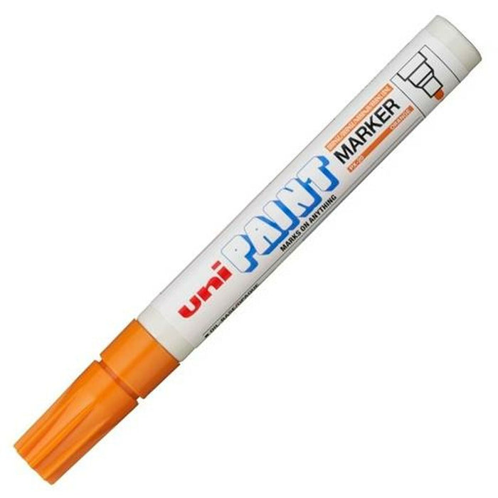 Marker permanent Uni-Ball PX-20 Portocaliu (12 Unități)