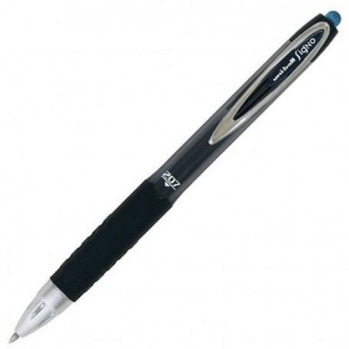 Stilou cu cerneală lichidă Uni-Ball Rollerball Signo UM-207 Albastru închis 0,4 mm (12 Piese)