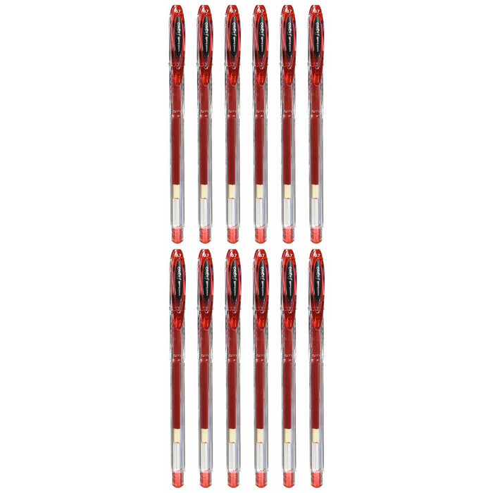 Stilou cu cerneală lichidă Uni-Ball Rollerball Signo Basicos UM-120 Roșu 0,5 mm (12 Piese)