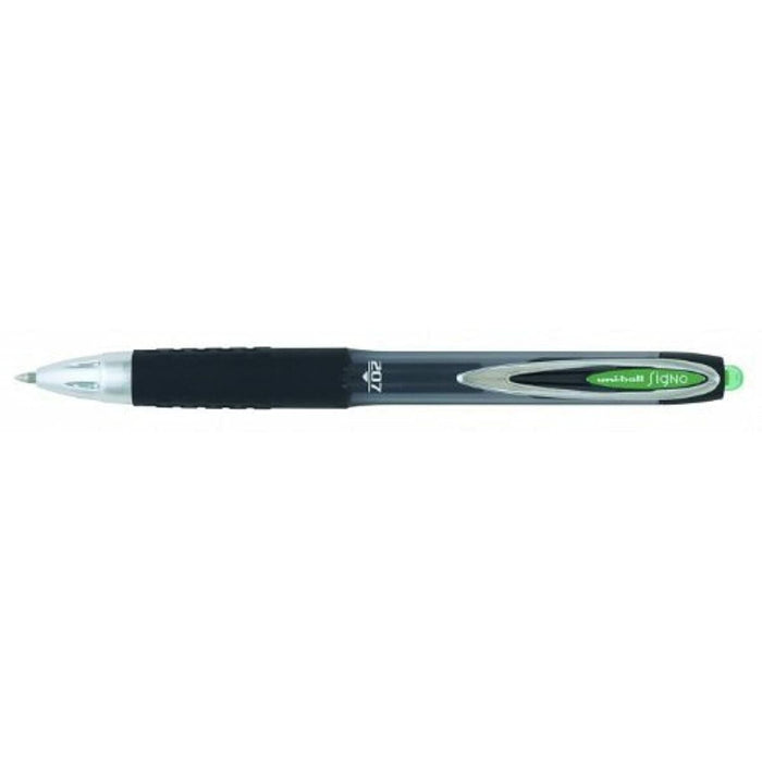 Stilou cu cerneală lichidă Uni-Ball Rollerball Signo UM-207 Verde 0,4 mm (12 Piese)