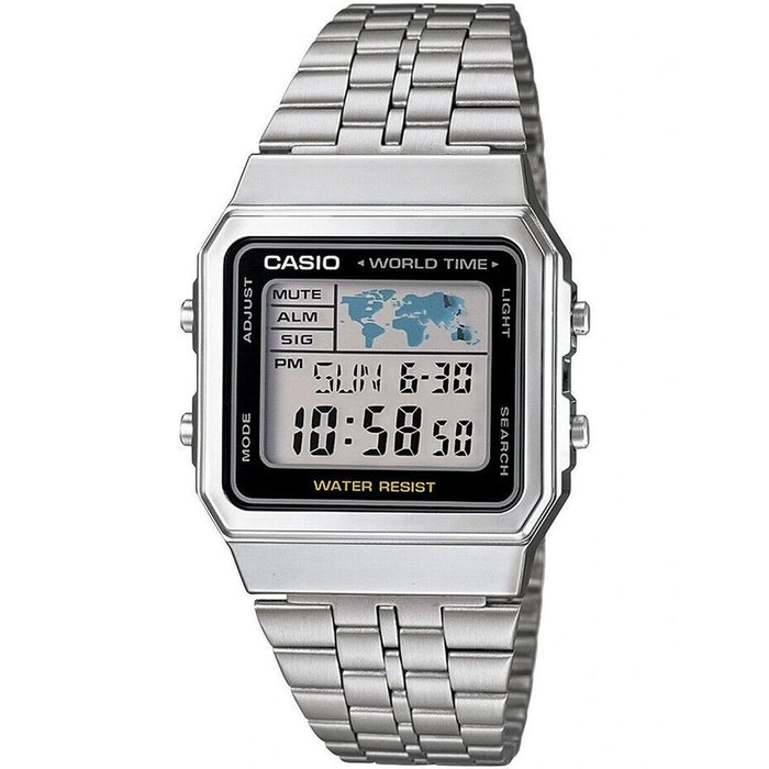 Ceas Unisex Casio VINTAGE Negru Argintiu (Ø 34 mm)