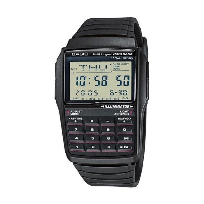 Ceas Bărbați Casio DATABANK CALCULATOR Negru Gri