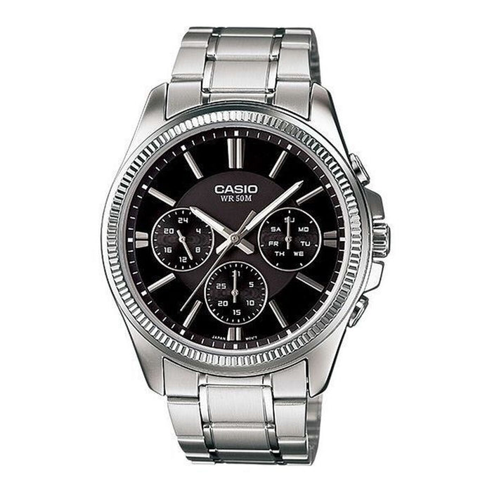 Ceas Bărbați Casio ENTICER GENT Negru Argintiu (Ø 35 mm)