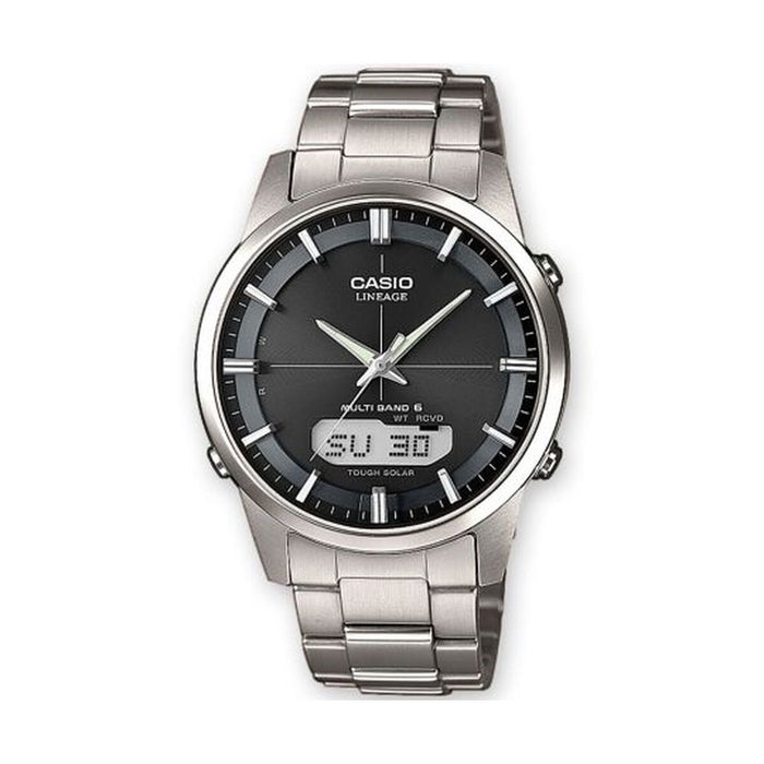 Ceas Bărbați Casio LINEAGE Multiband 6 Tough Solar Negru Argintiu (Ø 40 mm)