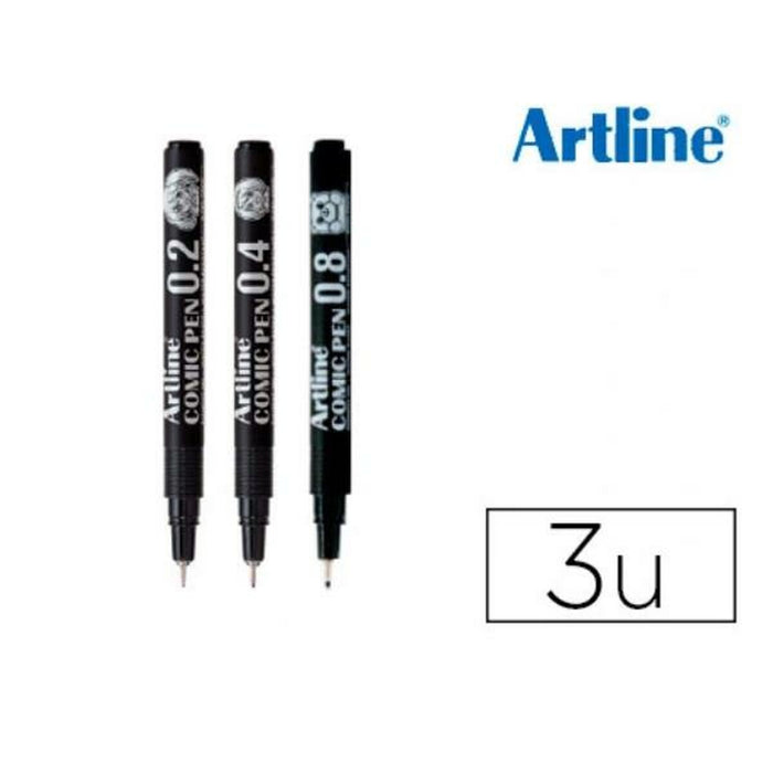 Marker permanent Artline EK-280/3W Negru 1 mm