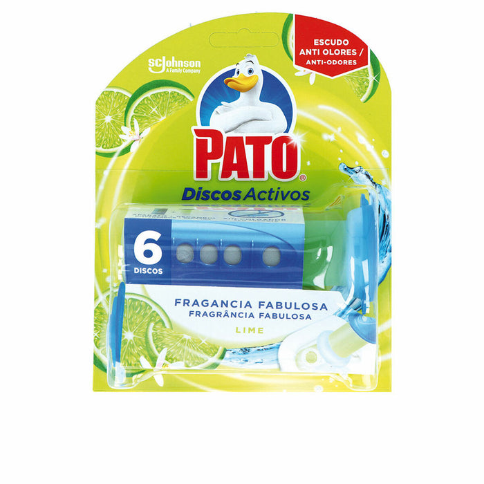 Toilet air freshener Pato Discos Activos Lămâie verde 6 Unități Dezinfectant