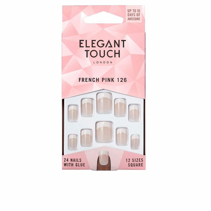 Unghii false Elegant Touch French S (24 uds)