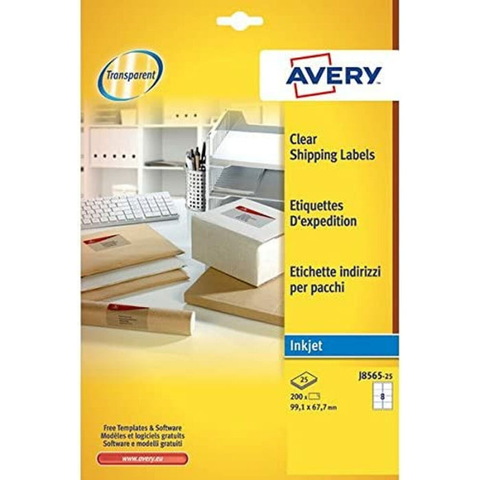 Etichete autoadezive Avery 99,1 x 67,7 mm Transparent