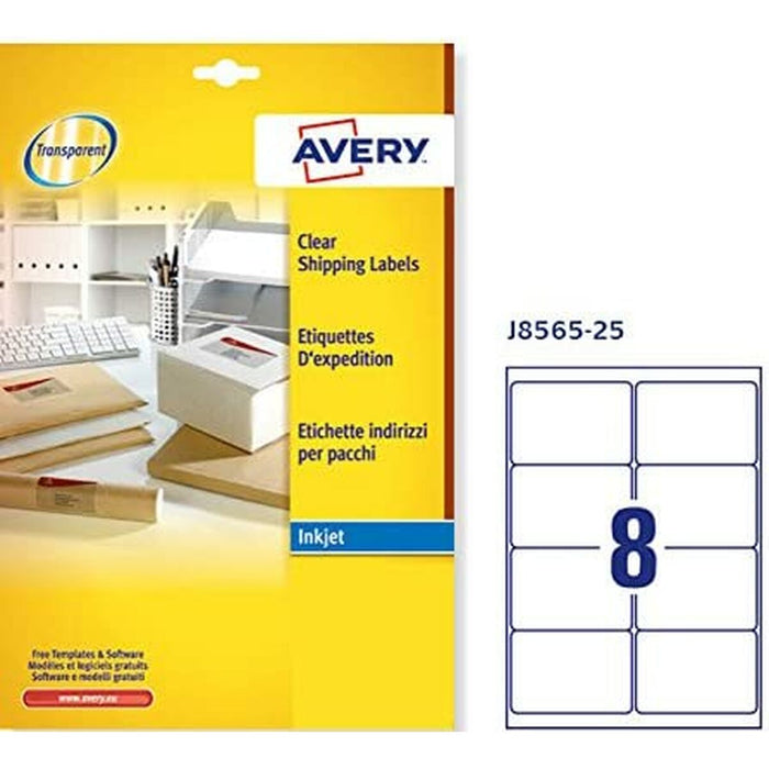 Etichete autoadezive Avery 99,1 x 67,7 mm Transparent