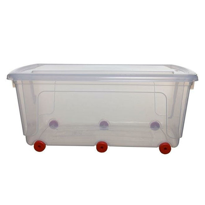 Cutie de depozitare cu roți Archivo 2000 Transparent Plastic 70 L 44 x 81 x 34 cm