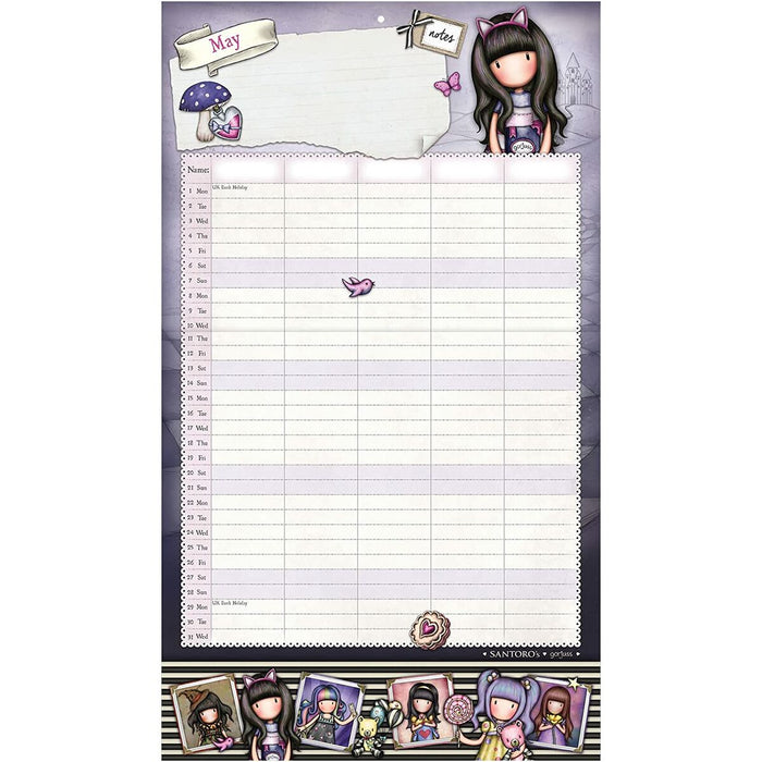 Calendar Gorjuss Fireworks 2023 Castaniu 30 x 30 x 0,2 cm