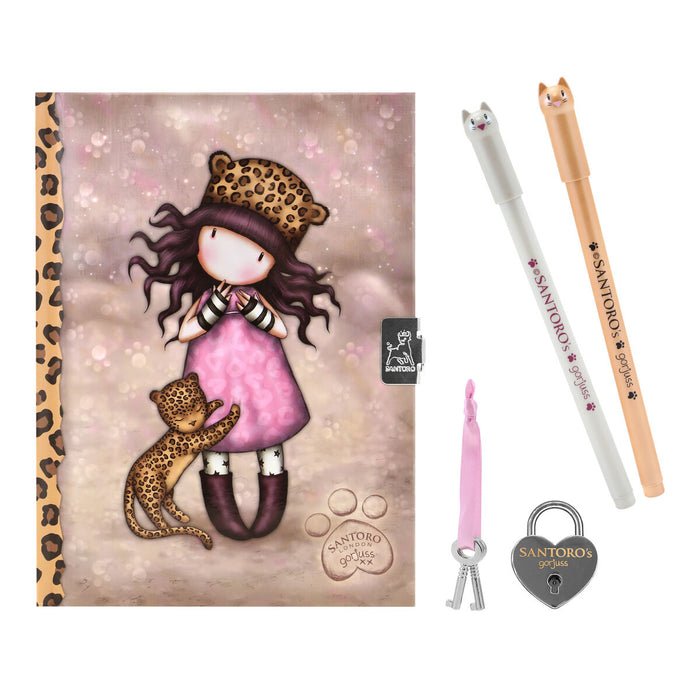Agendă cu Accesorii Gorjuss Purrrrrfect love Leopard 25 x 25 x 2.8 cm