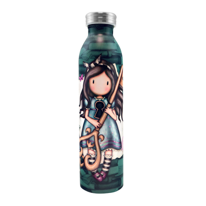 Sticlă de apă Gorjuss Curiosity Gri Metal Verde (600 ml)