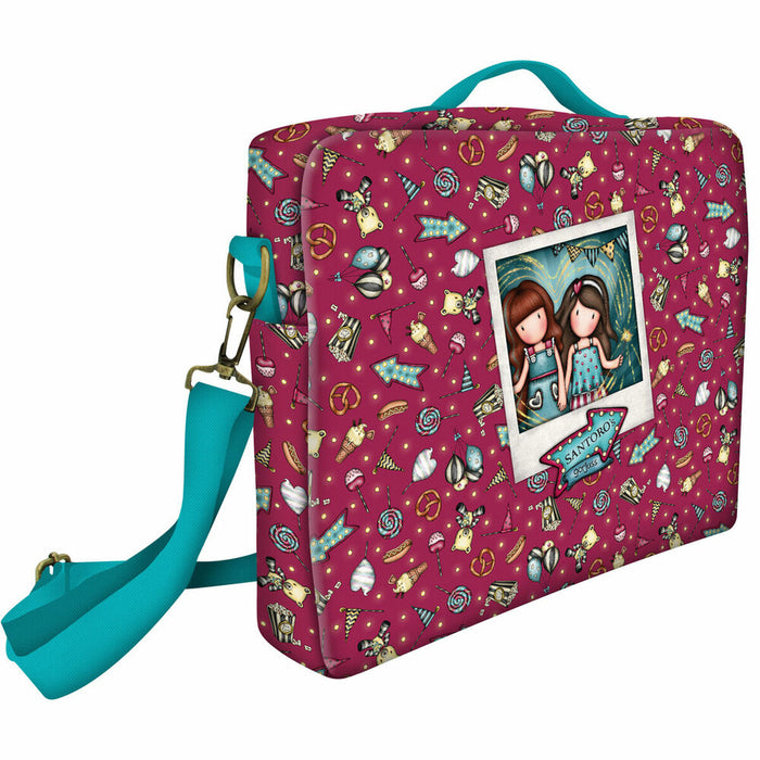 Servietă pentru Laptop Gorjuss Fireworks 14,1'' Castaniu (37.5 x 29.5 x 6 cm)