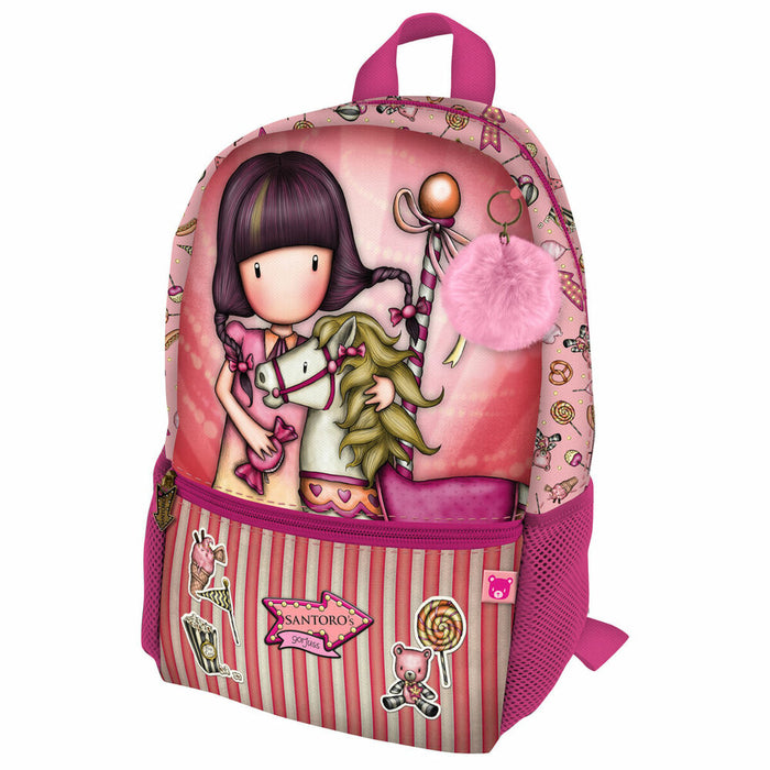 Ghiozdan Gorjuss Carousel Mini Somon (26 x 34 x 11.4 cm)