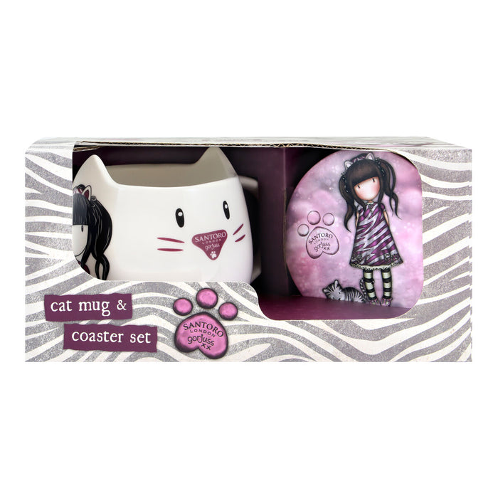 Set Gorjuss Ruby wild Hrnek Suport pentru pahare 2 Piese Ceramică Gri