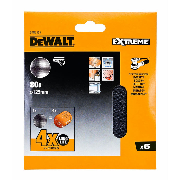 Discuri de șlefuire Dewalt dtm3103-qz Ø 125 mm 80 g 5 Unități