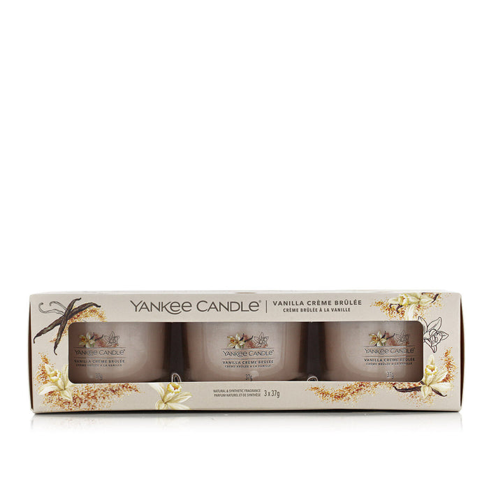 Set de Lumânări Parfumate Yankee Candle Vanilla Crème Brûlée 37 g 3 Unități