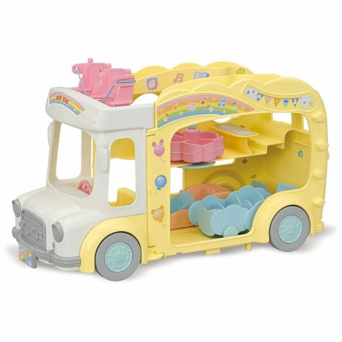 Accesorii pentru căsuțe de păpuși Sylvanian Families 5744 Rainbow Fun Nursery Bus