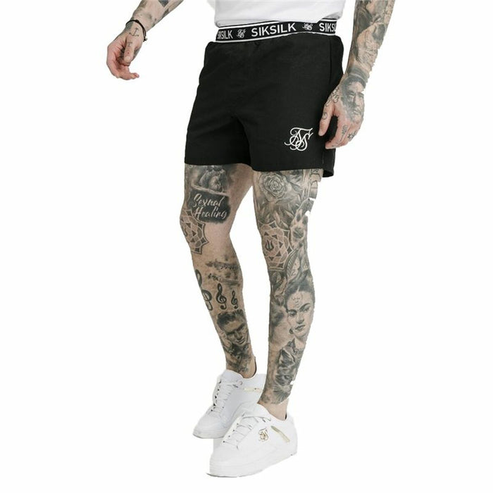 Pantaloni Scurți Sport pentru Bărbați SikSilk Standard Negru