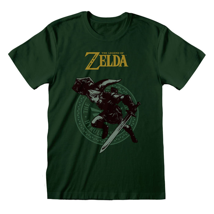 Tricou cu Mânecă Scurtă The Legend of Zelda Link Pose Verde Unisex