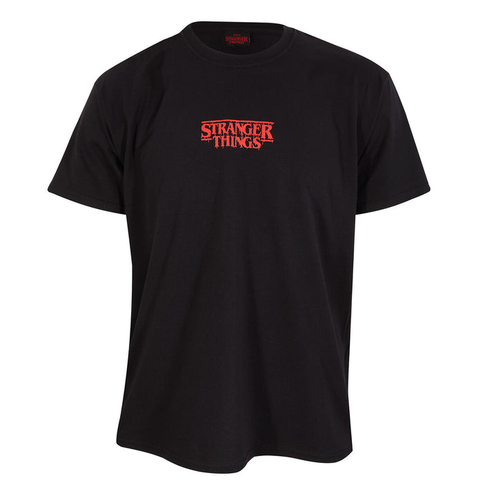 Tricou cu Mânecă Scurtă Stranger Things Demogorgon Upside Down Negru Unisex