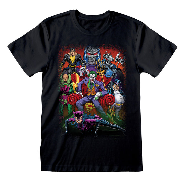 Tricou cu Mânecă Scurtă DC Comics Villains Negru Unisex