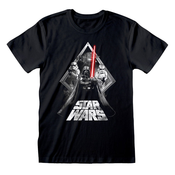 Tricou cu Mânecă Scurtă Star Wars Galaxy Portal Negru Unisex