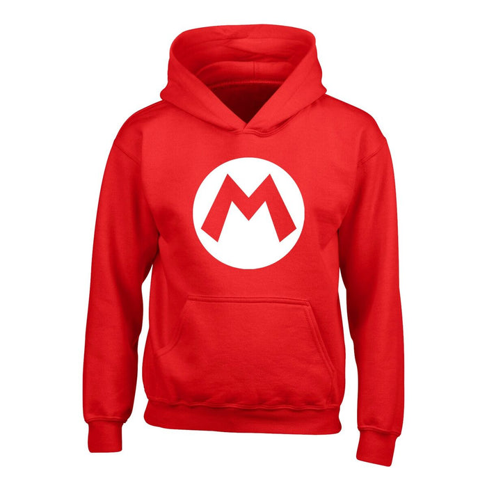 Hanorac cu Glugă Unisex Super Mario Badge Roșu