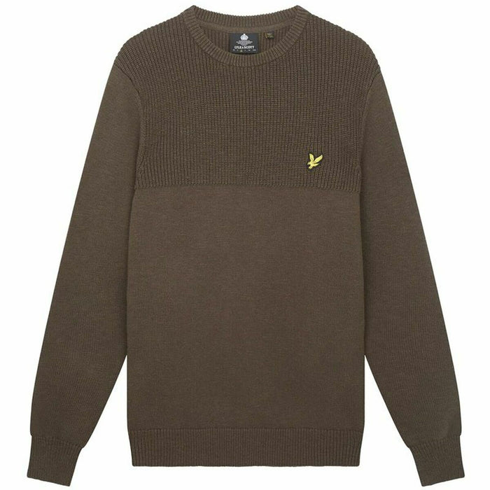 Hanorac fără Glugă Bărbați Lyle & Scott V1-Crew Măslină