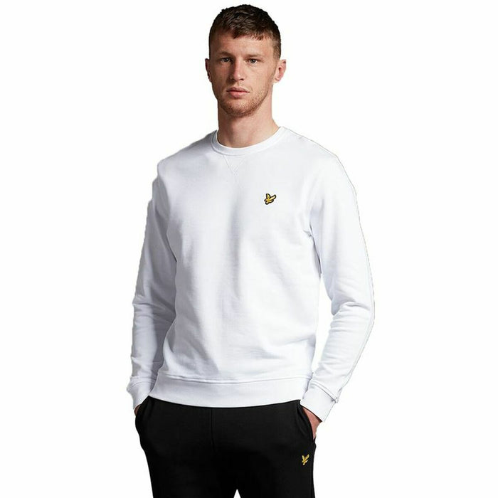 Hanorac fără Glugă Bărbați Lyle & Scott V1 Crew Alb