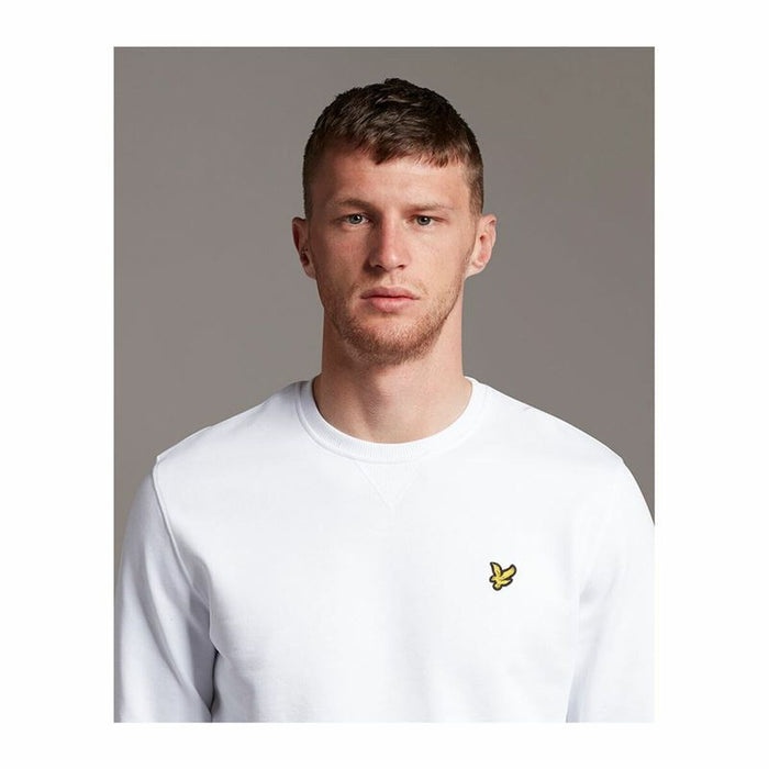 Hanorac fără Glugă Bărbați Lyle & Scott V1 Crew Alb
