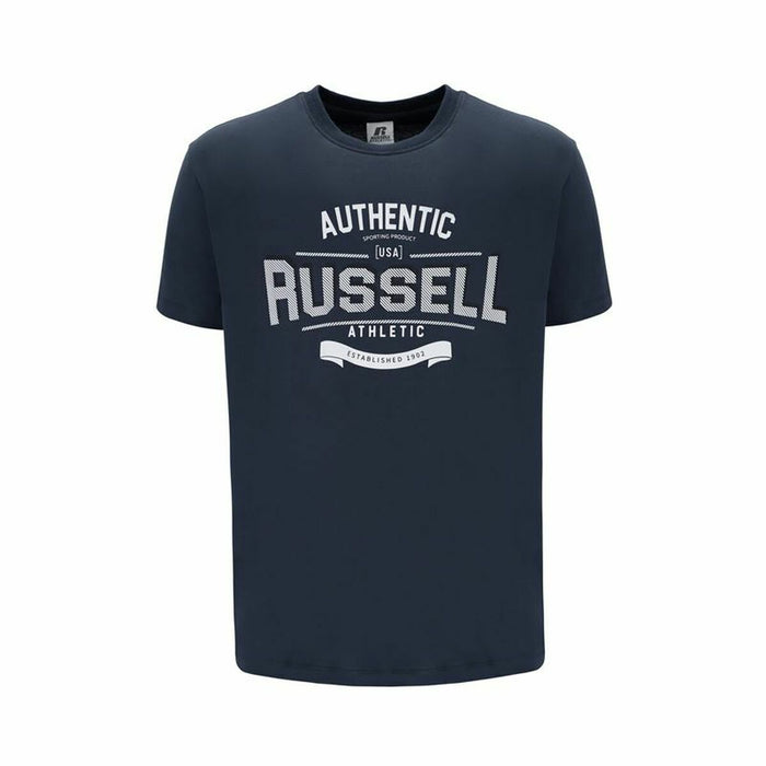 Tricou cu Mânecă Scurtă Bărbați Russell Athletic Ara Albastru închis