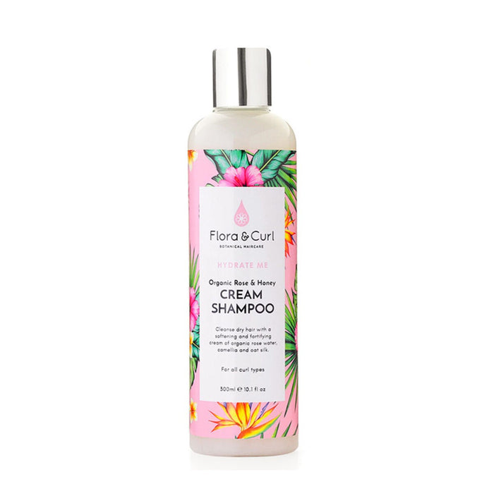 Șampon Hidratant Flora & Curl Hidrate Me Miere Apă de trandafiri (300 ml)