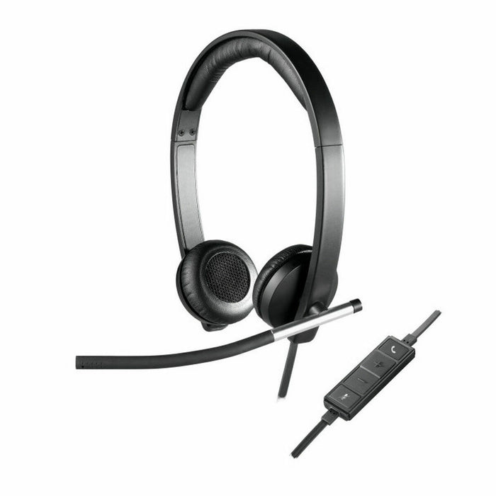 Căști cu Diademă Logitech H650e Negru