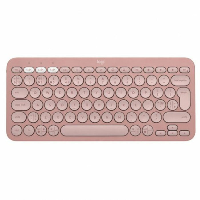 Tastatură Fără Fir Logitech Pebble Keys 2 K380s Qwerty Spaniolă Roz