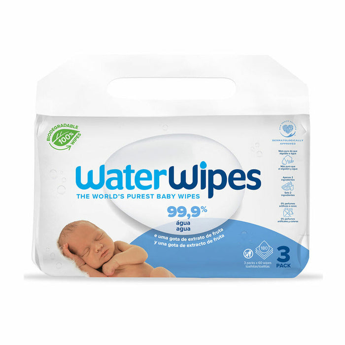 Sterile Șervețele Curățare Pliculețe (Pachet) WaterWipes (180 Unități)