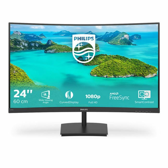 Monitor Philips 241E1SCA/00 FHD LCD 23,6" LED VA LCD Flicker free 50-60 Hz